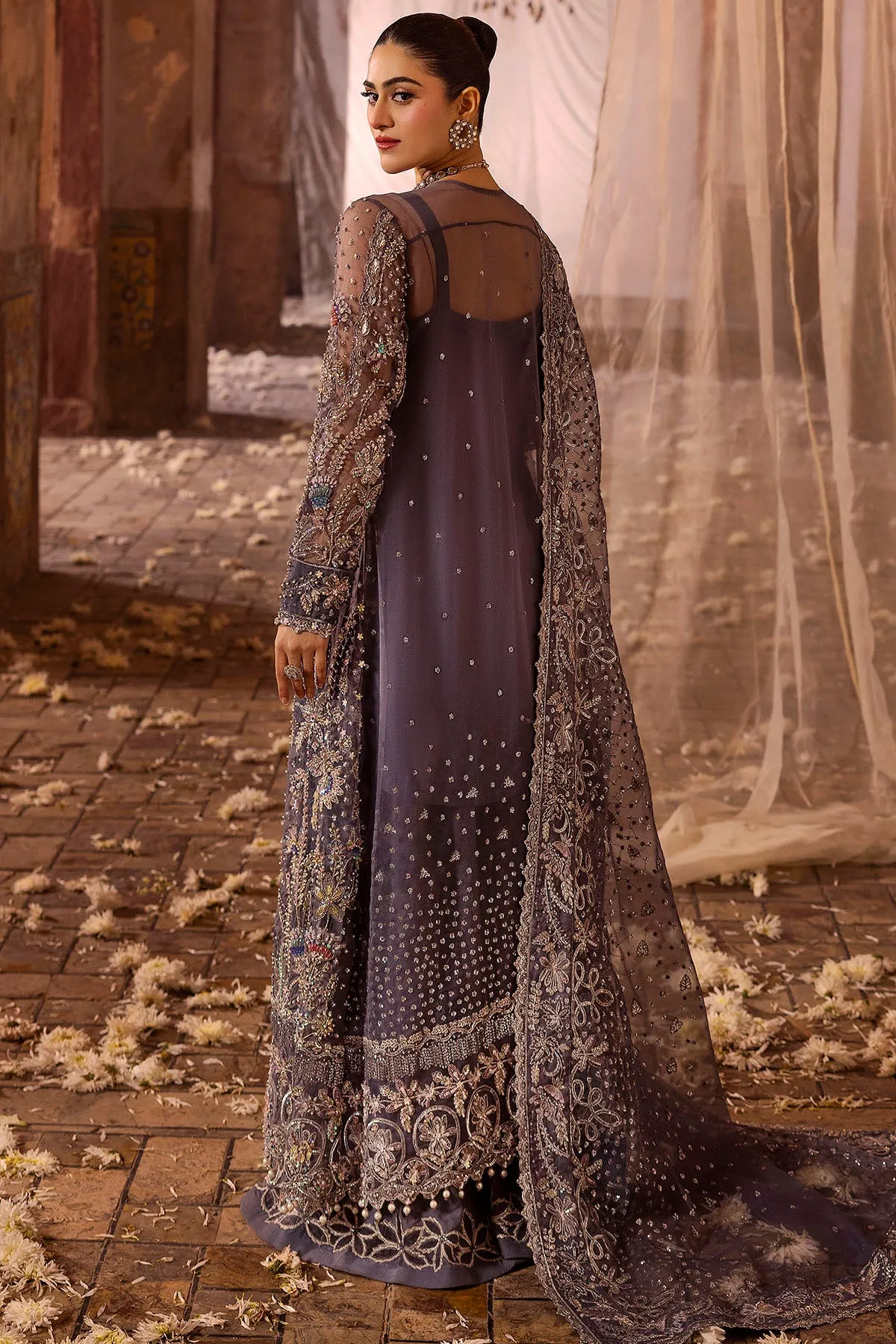 0018-ZURIAH EMBROIDERED ORGANZA STITCHED