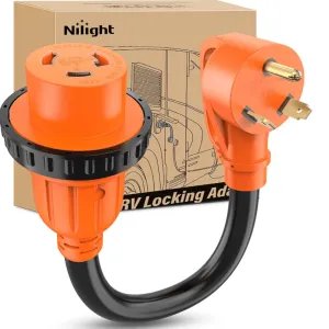30AMP to 30AMP RV Locking Adapter Cord