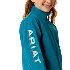 ARIAT GIRLS TEAM SOFTSHELL OCEAN DEPTHS JACKET