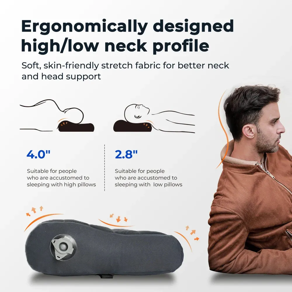 FLEXTAIL ZERO PILLOW SE - Inflatable Camping Pillow, Ergonomic Pillow for Travel and Home, Lightweight and Washable