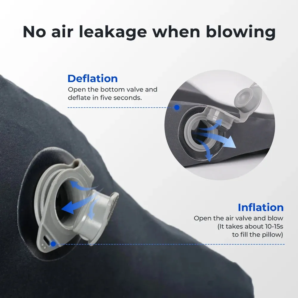 FLEXTAIL ZERO PILLOW SE - Inflatable Camping Pillow, Ergonomic Pillow for Travel and Home, Lightweight and Washable