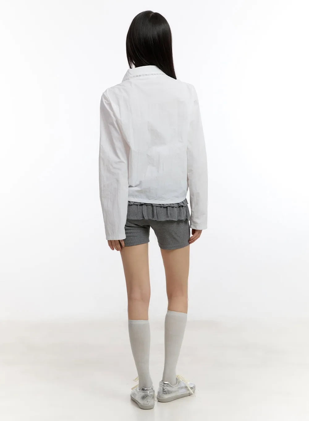 Frill Lace Layered Biker Shorts CA509