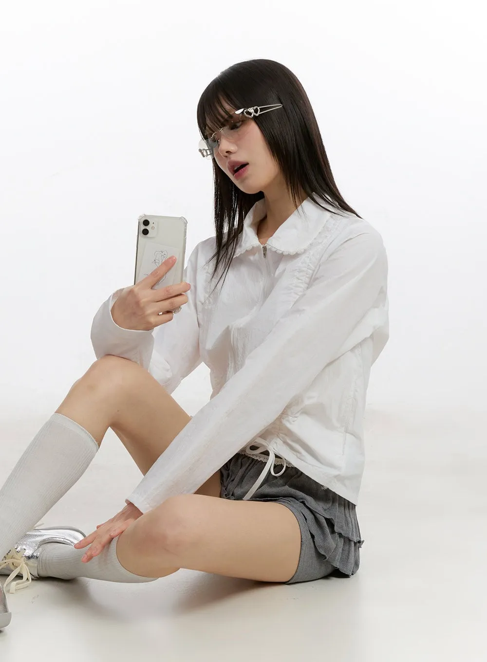Frill Lace Layered Biker Shorts CA509