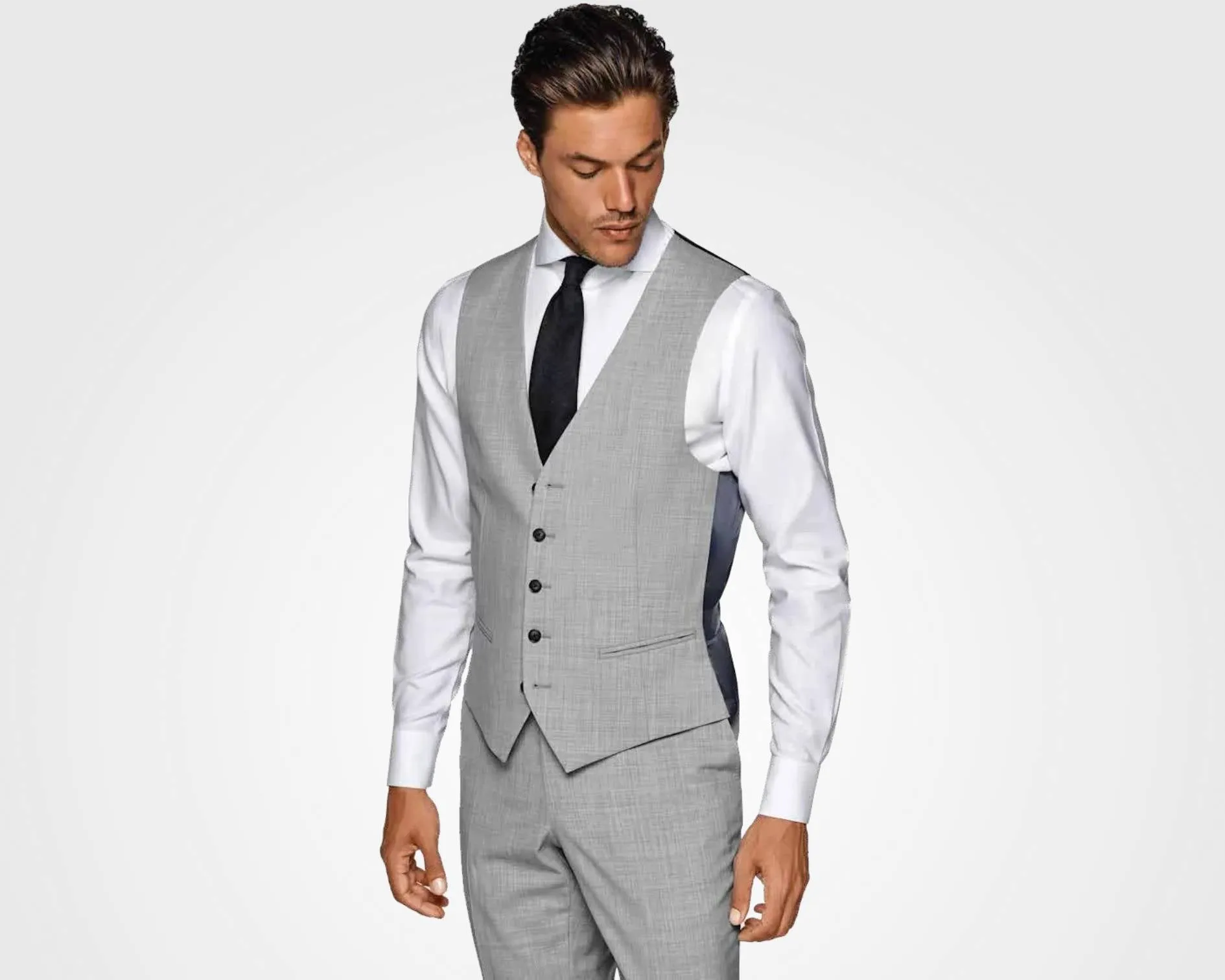 House of U Lucas light Grey suit white shirt & Tie (tie of choice)