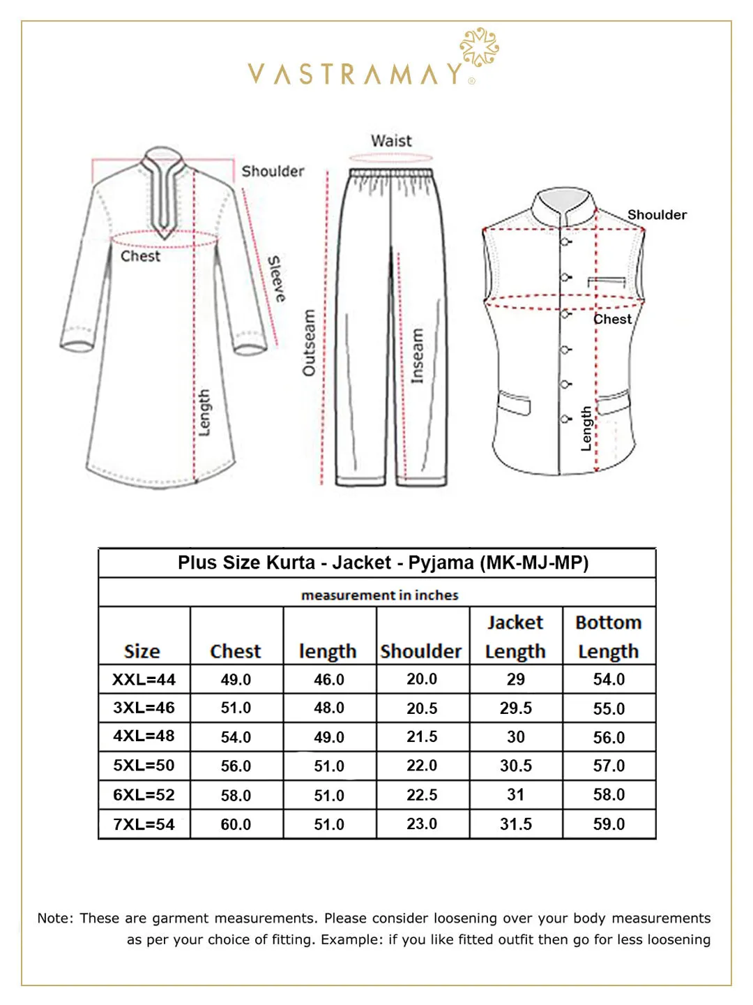 Jashvi PLUS Men's Maroon Nehru Jacket With Rose Gold Kurta And Pyjama Set