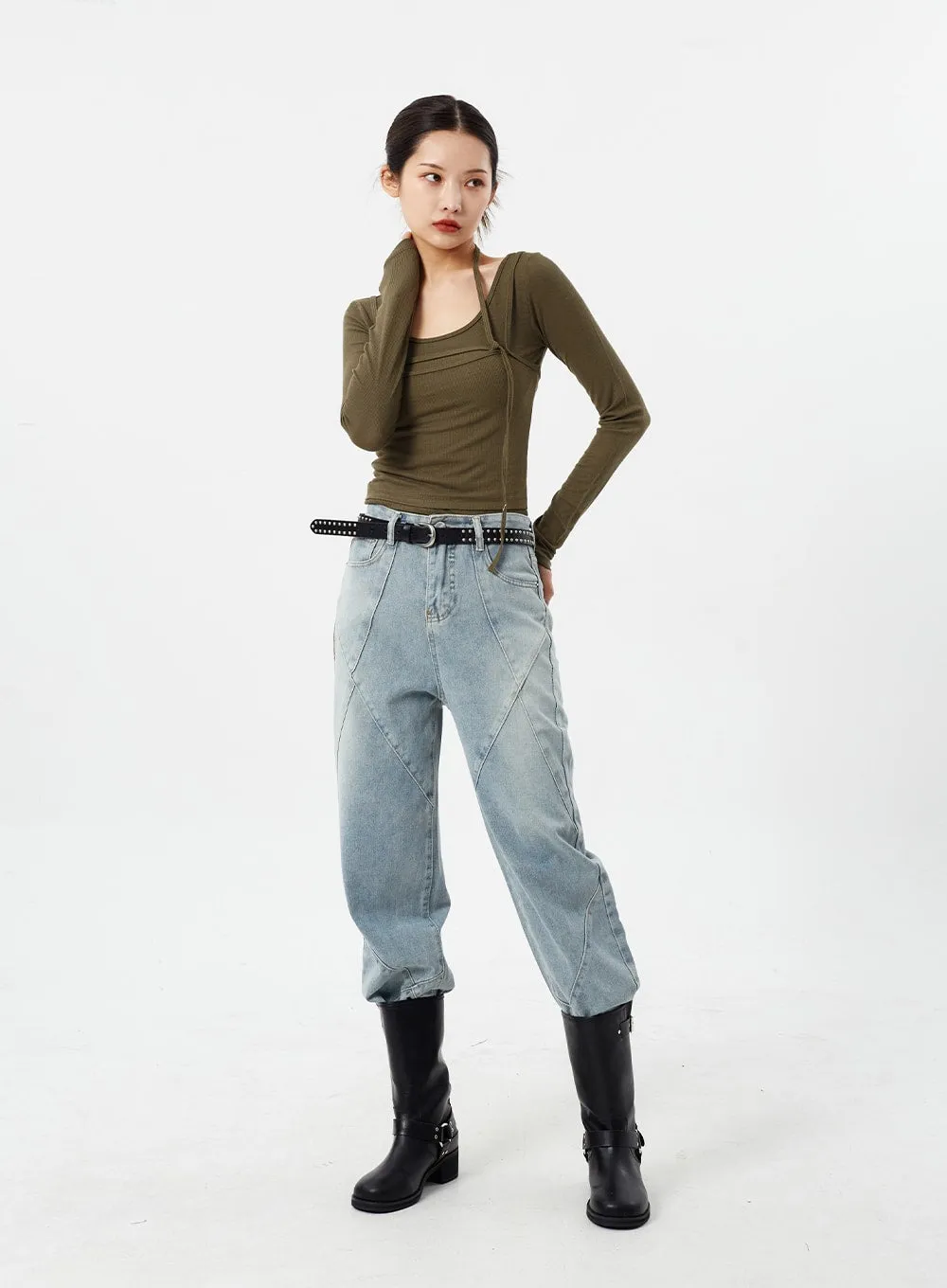Layered Neck Strap Top CM307