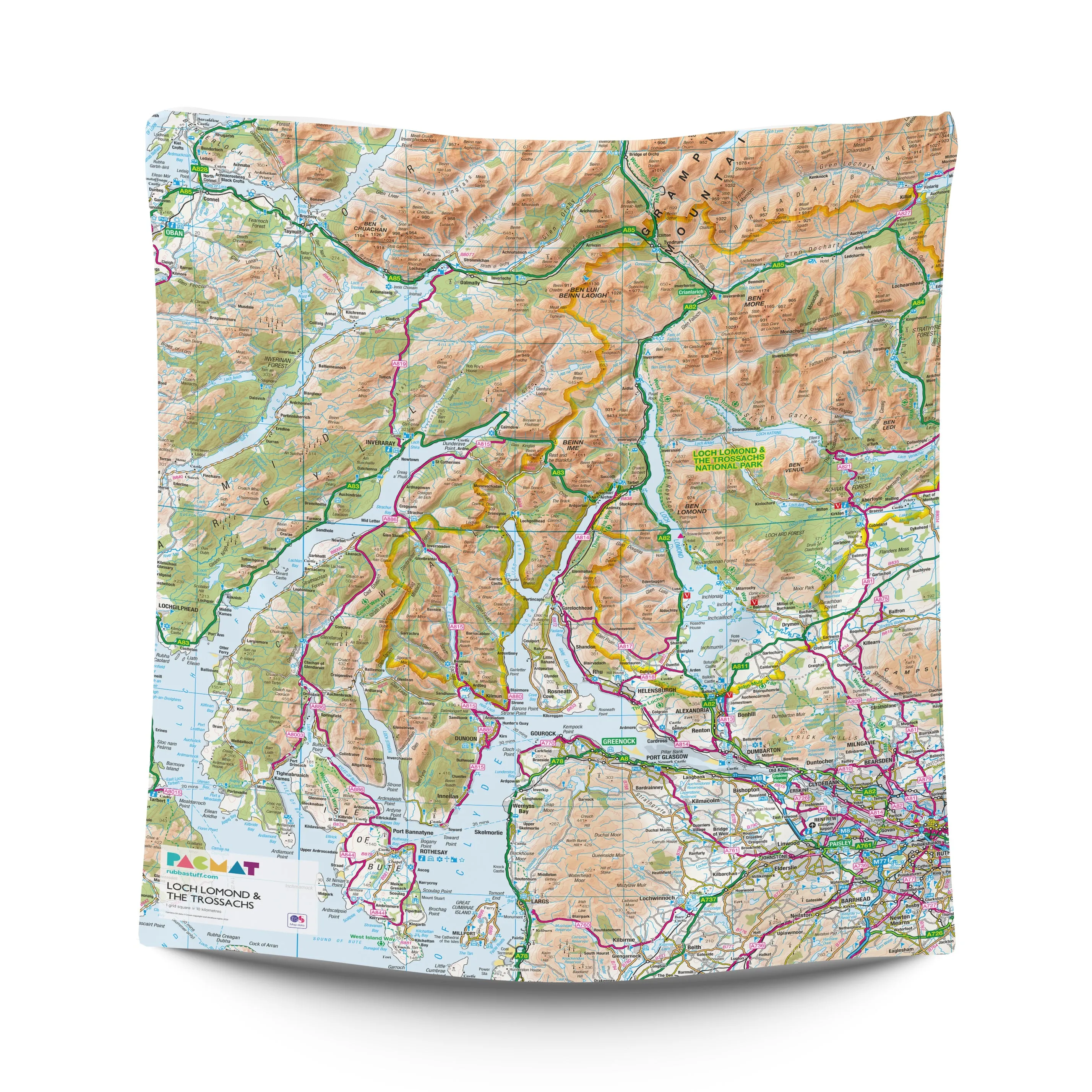 OS Glasgow, Loch Lomond & Trossachs Family PACMAT Picnic Blanket