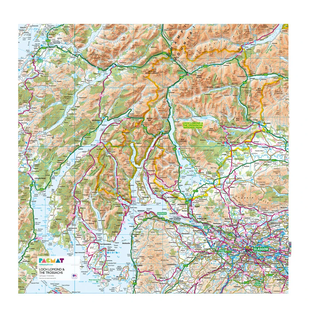 OS Glasgow, Loch Lomond & Trossachs Family PACMAT Picnic Blanket