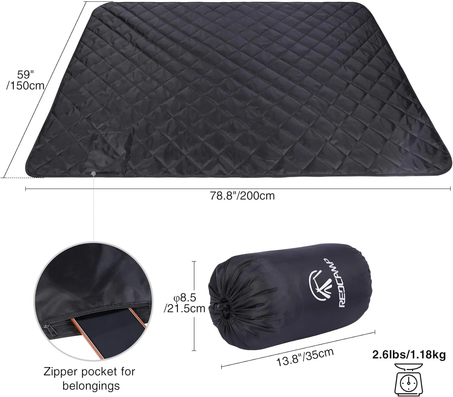 REDCAMP Large Camping Blanket: Comfort Meets Durability