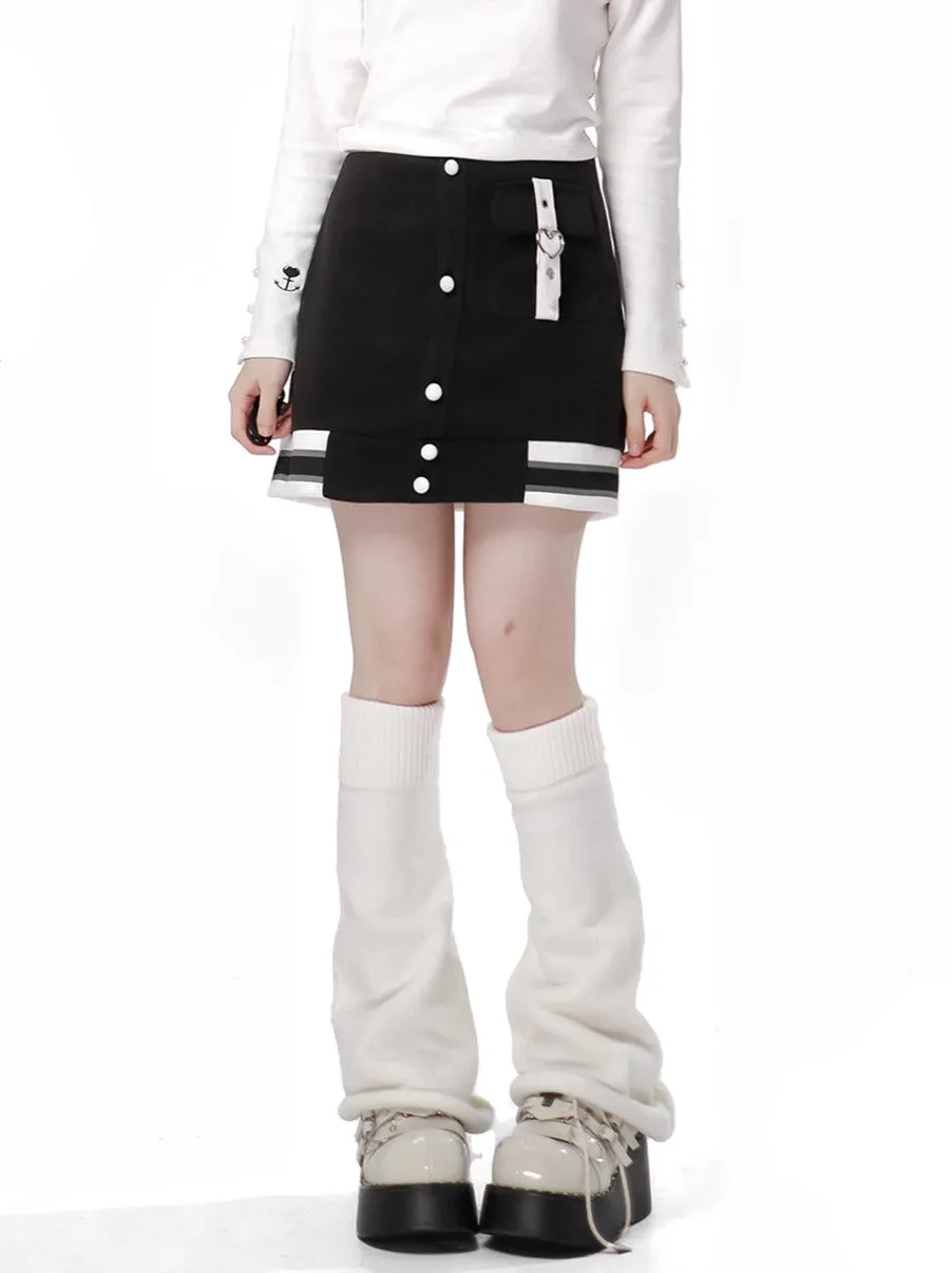 Starley Sea La Color Eradry Baseball Jacket Skirt Suit