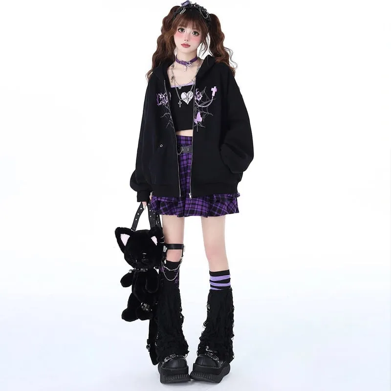 Sweet Punk Style All-match Hoodie Jacket