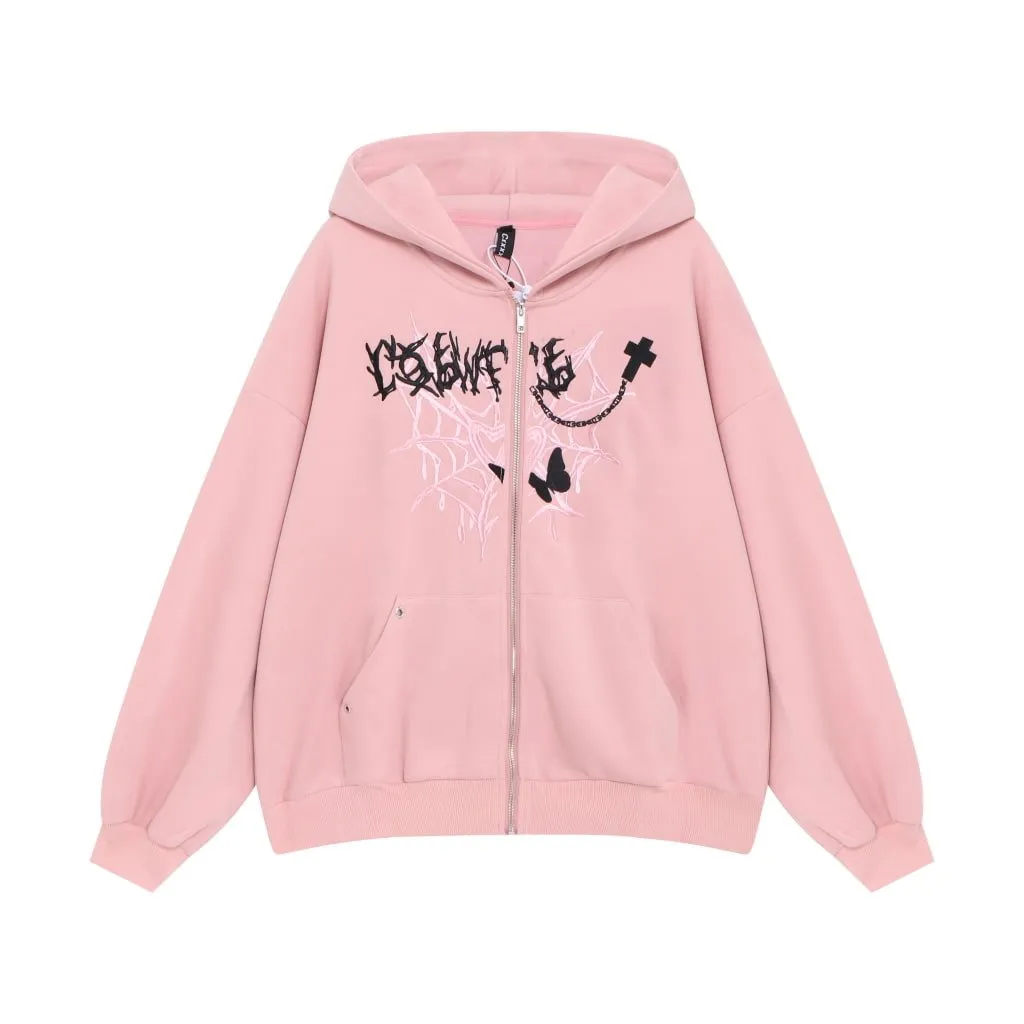 Sweet Punk Style All-match Hoodie Jacket