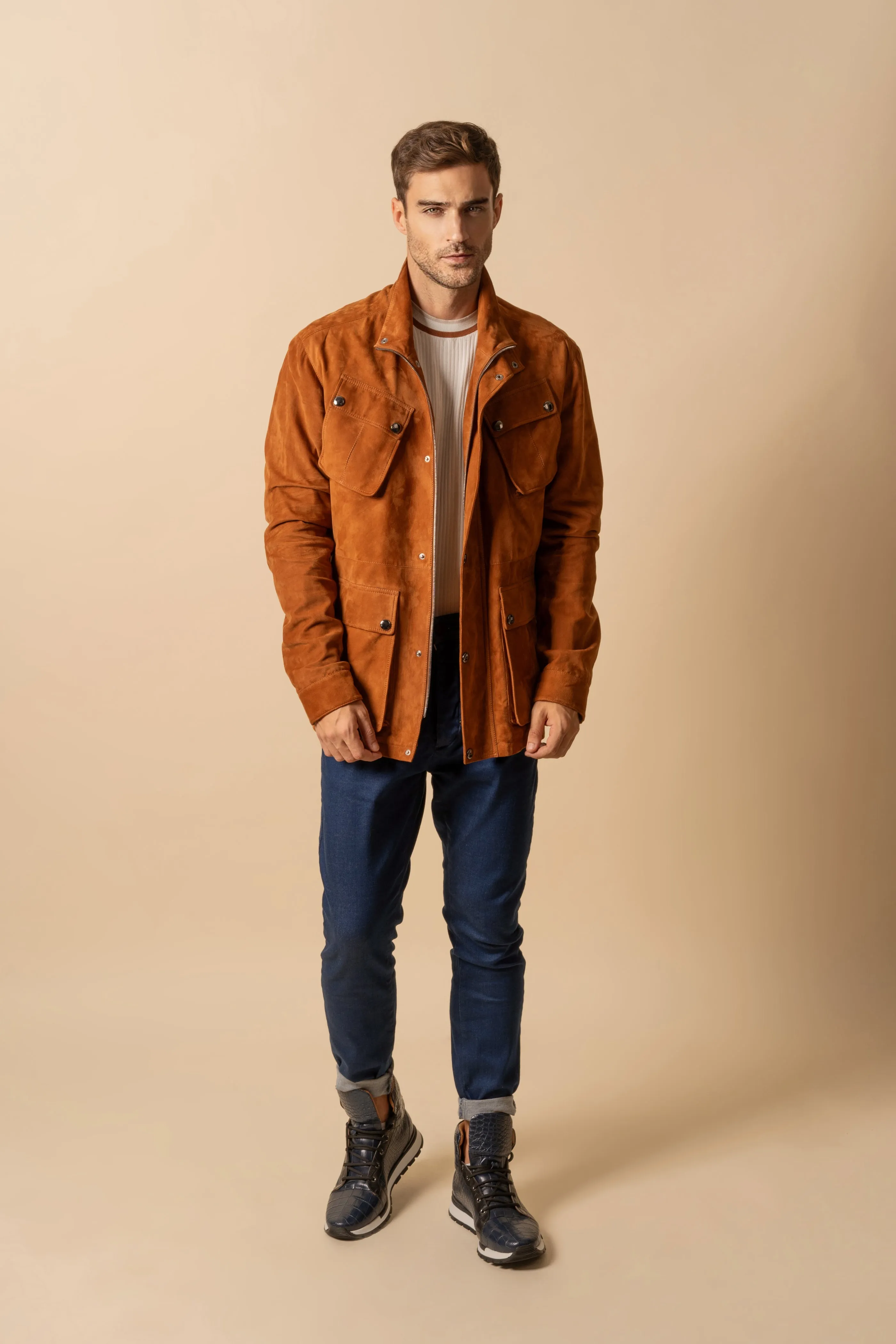 TerraCrest Suede Leather Jacket
