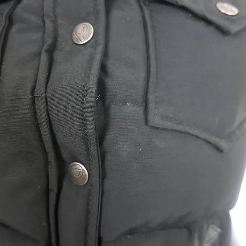 Trailwear by Penfield Leather-Yoke Down Puffer Vest Black Size Extra Small
