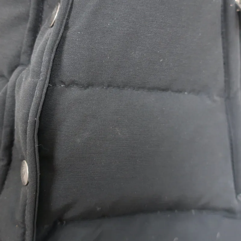 Trailwear by Penfield Leather-Yoke Down Puffer Vest Black Size Extra Small