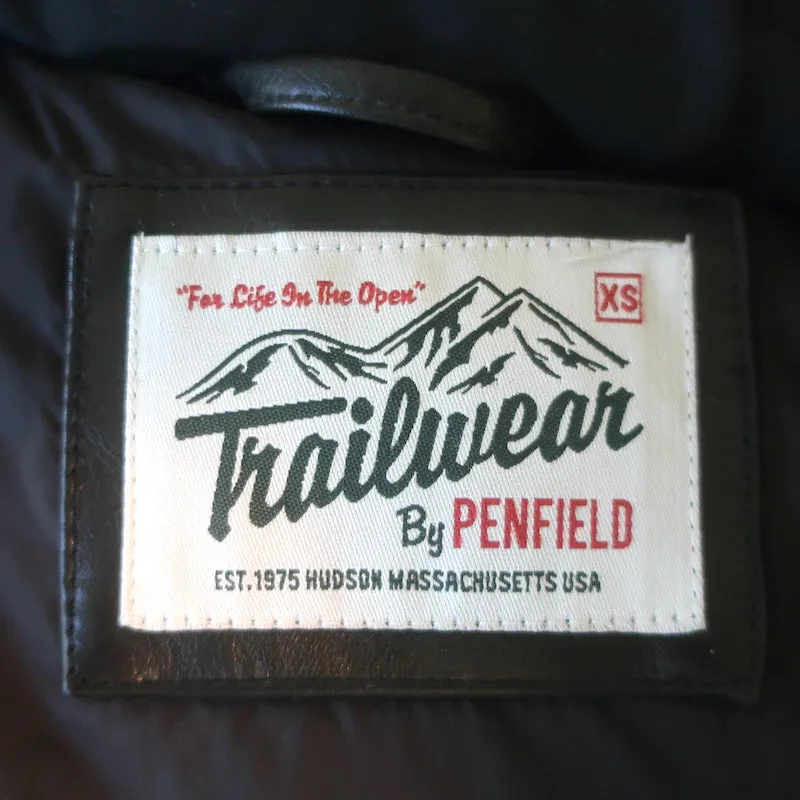 Trailwear by Penfield Leather-Yoke Down Puffer Vest Black Size Extra Small